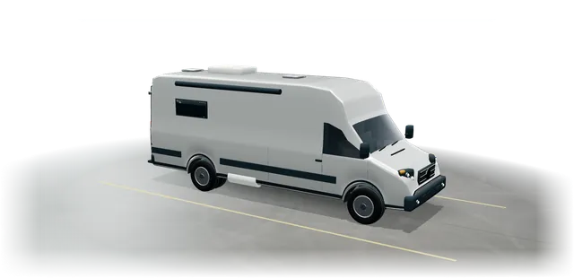 3D model of a Mercedes-Benz Sprinter motorhome